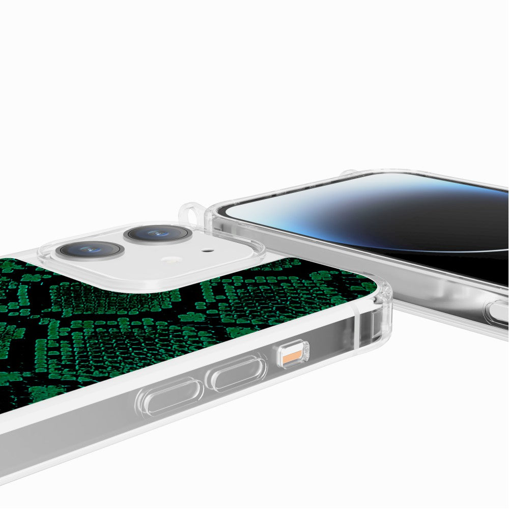 Coque Anneaux Imprimee Python Vert - 69