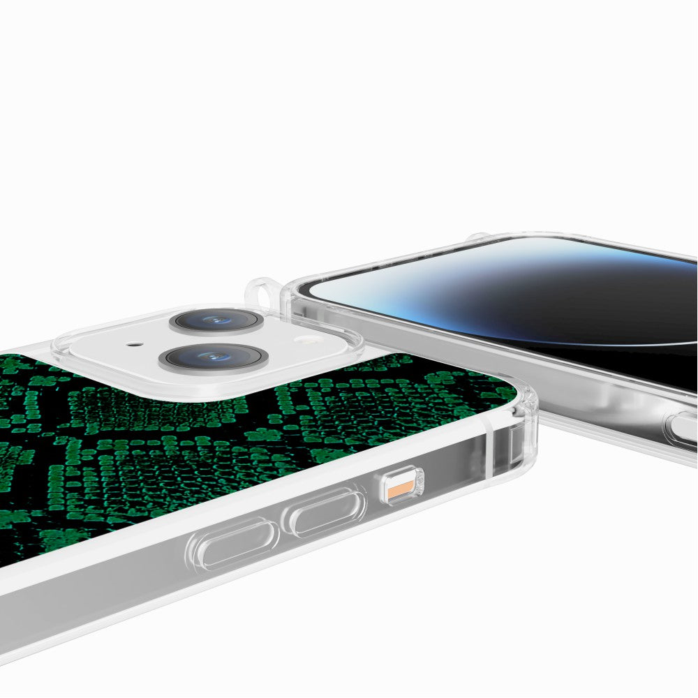 Coque Anneaux Imprimee Python Vert