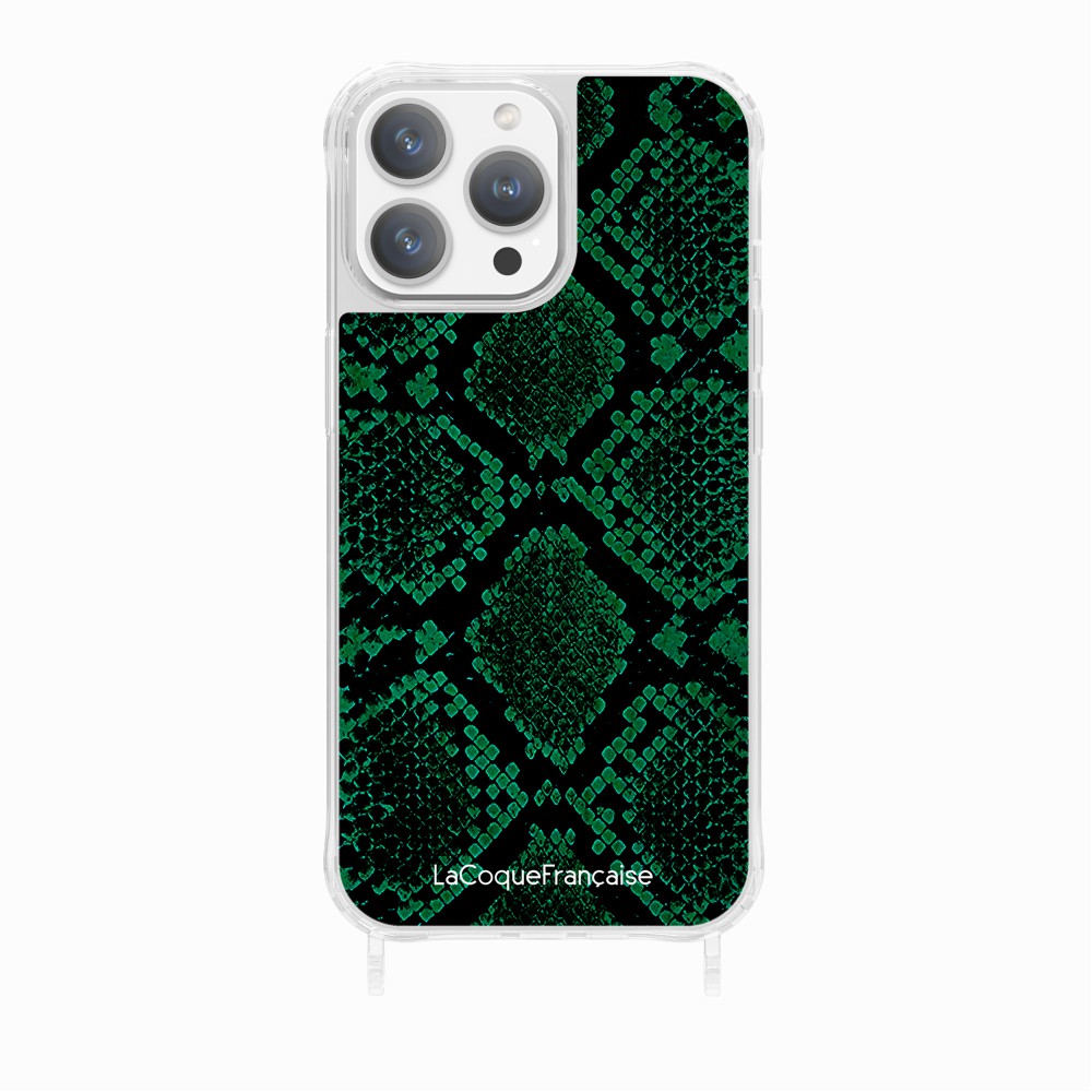 Green Python Printed Rings Case