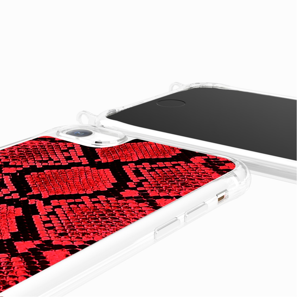 Coque Anneaux Imprimee Python Rouge - 89