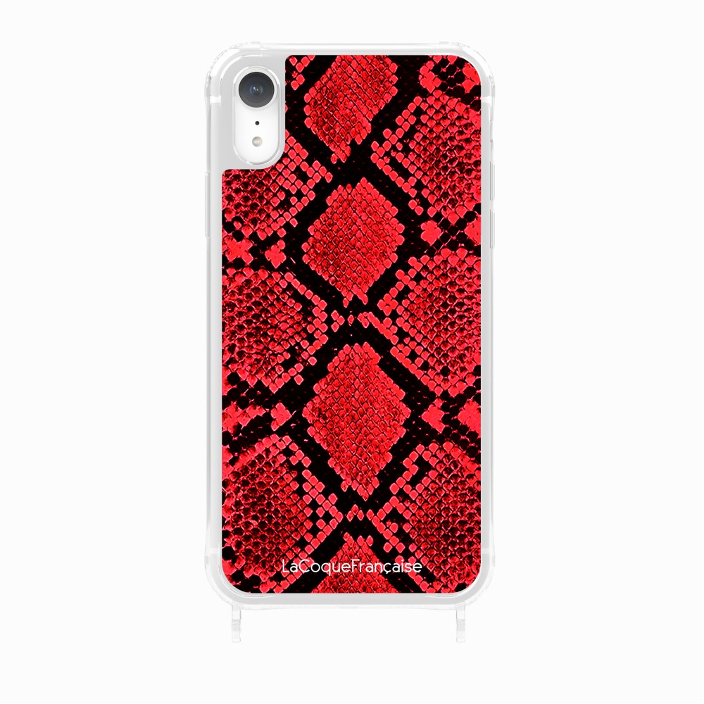 Coque Anneaux Imprimee Python Rouge - 83