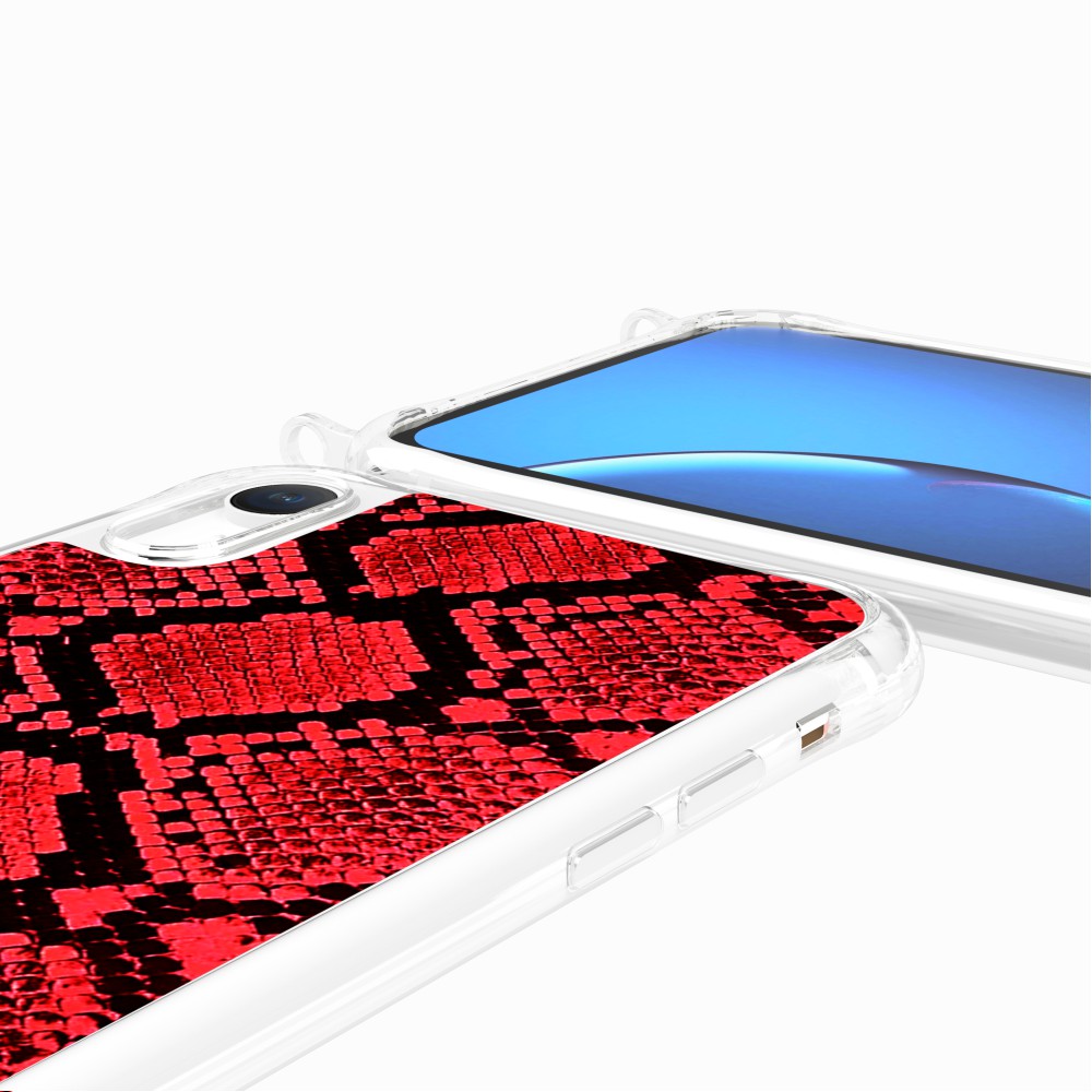Coque Anneaux Imprimee Python Rouge - 85