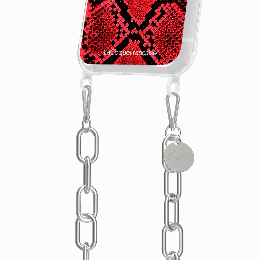 Coque Anneaux Imprimee Python Rouge - 86