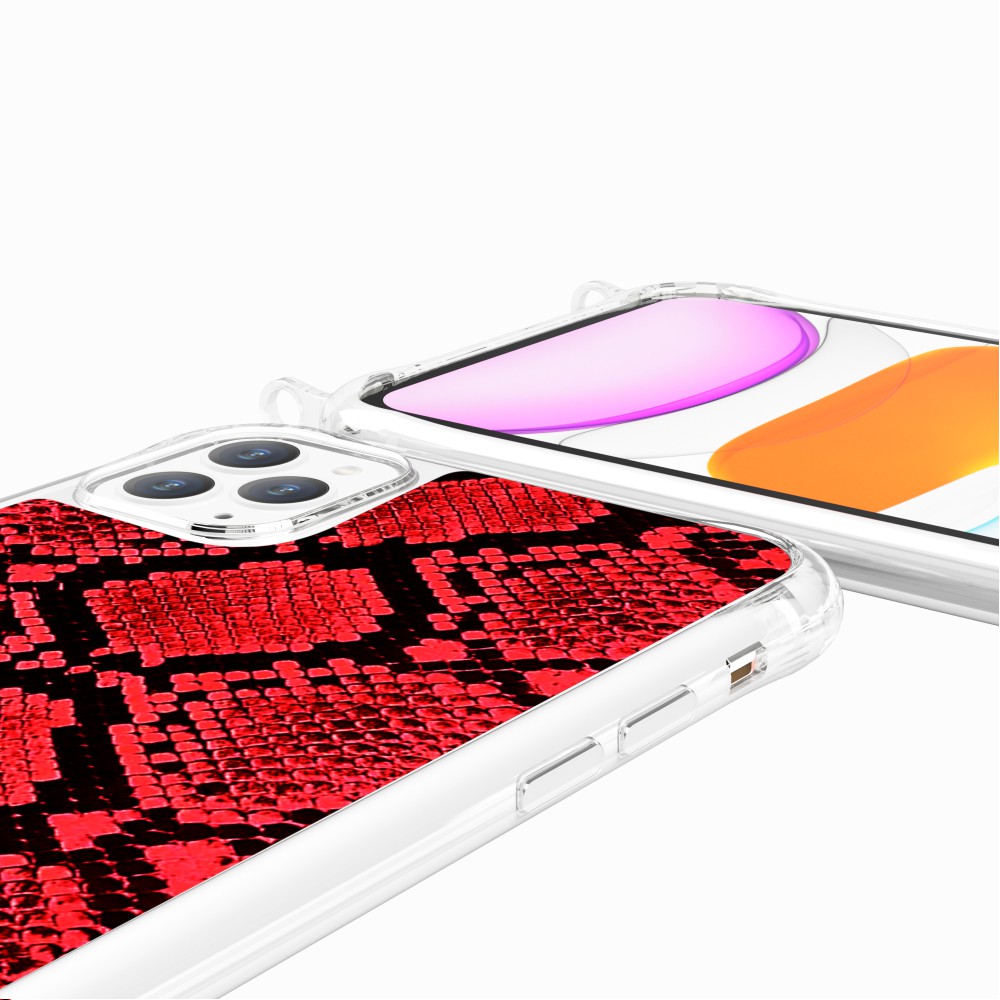 Coque Anneaux Imprimee Python Rouge - 73
