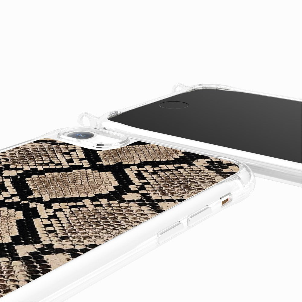 Coque Anneaux Imprimee Python Beige