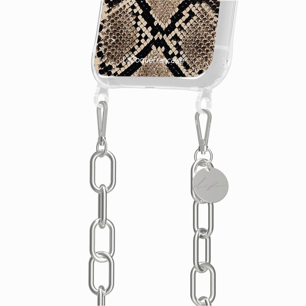 Coque Anneaux Imprimee Python Beige