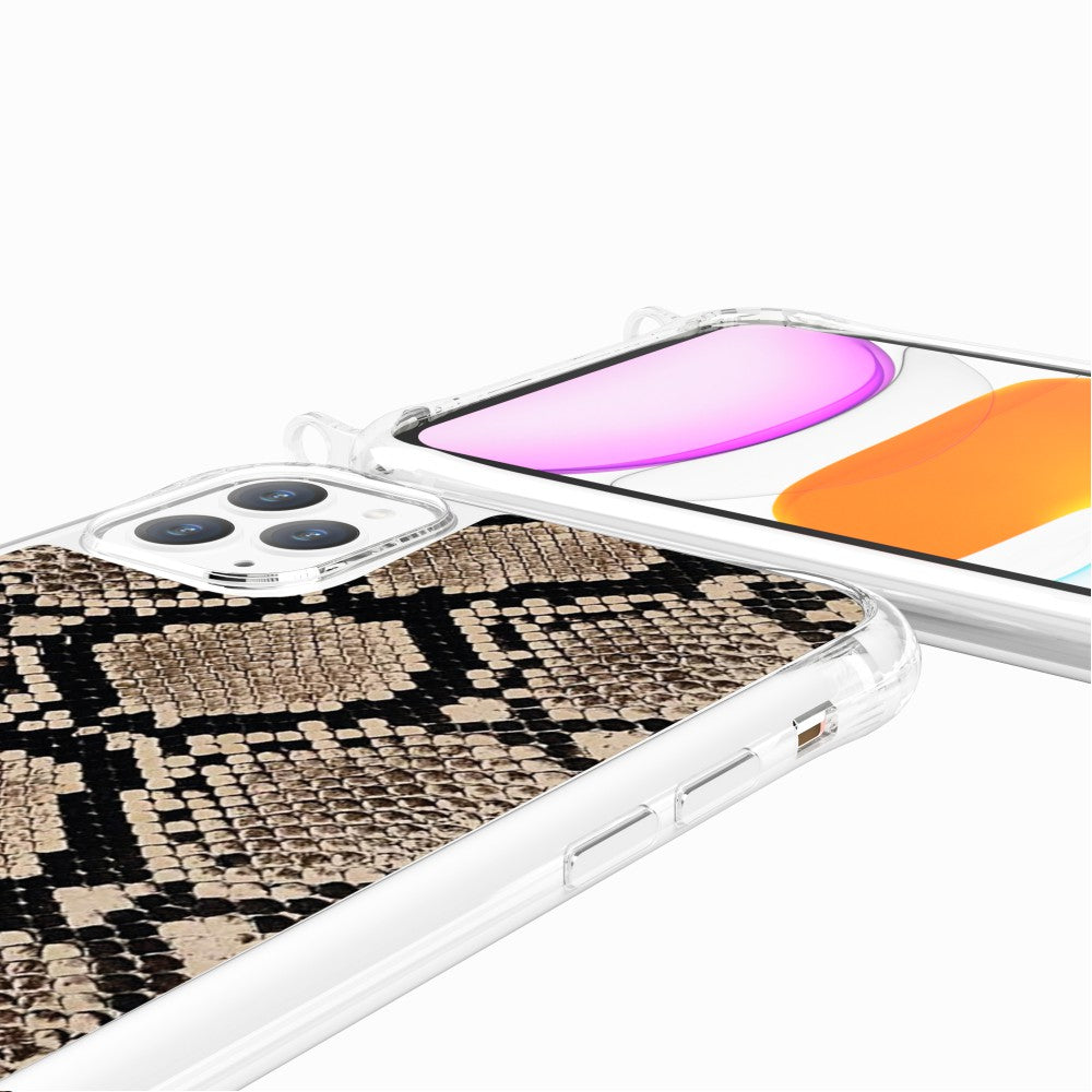 Coque Anneaux Imprimee Python Beige