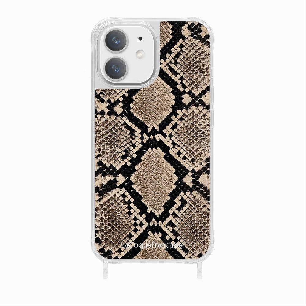 Beige Python Printed Rings Case