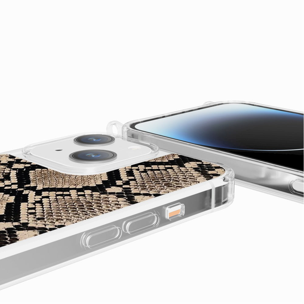 Coque Anneaux Imprimee Python Beige