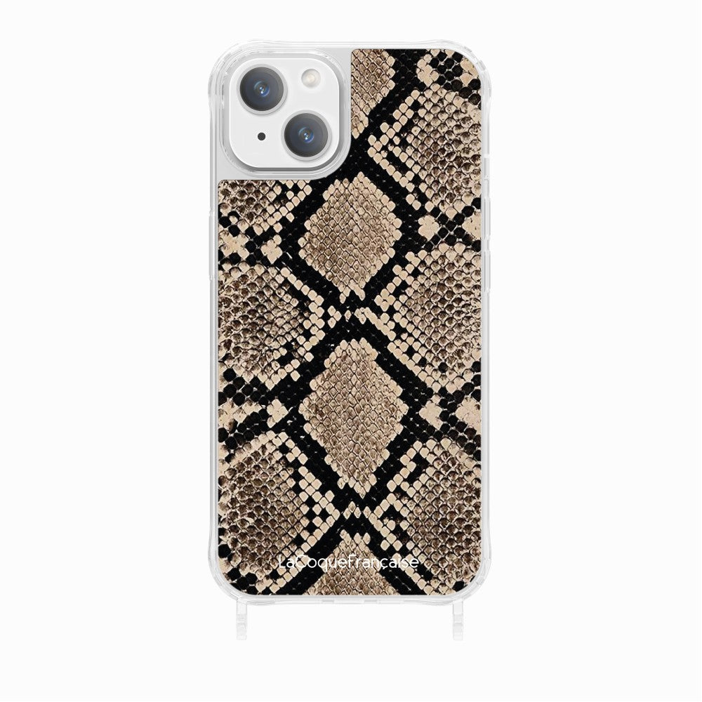 Coque Anneaux Imprimee Python Beige