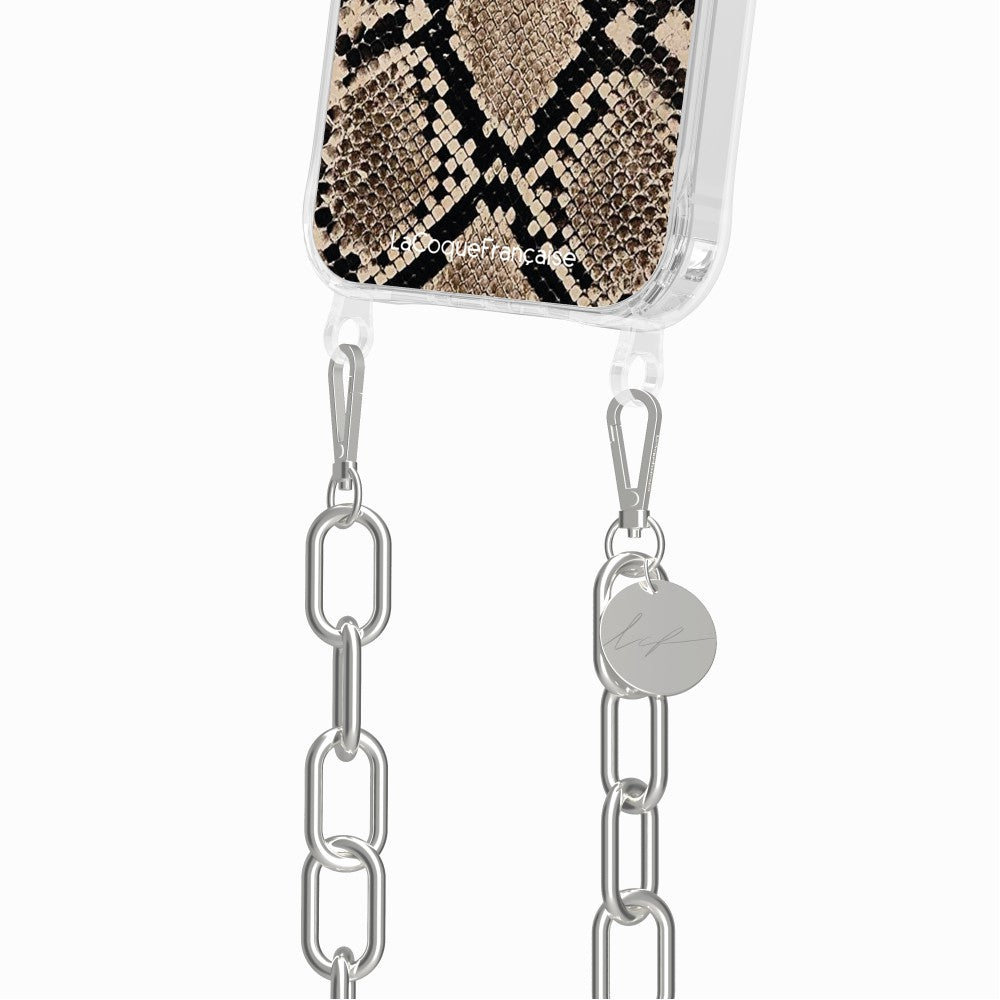 Coque Anneaux Imprimee Python Beige