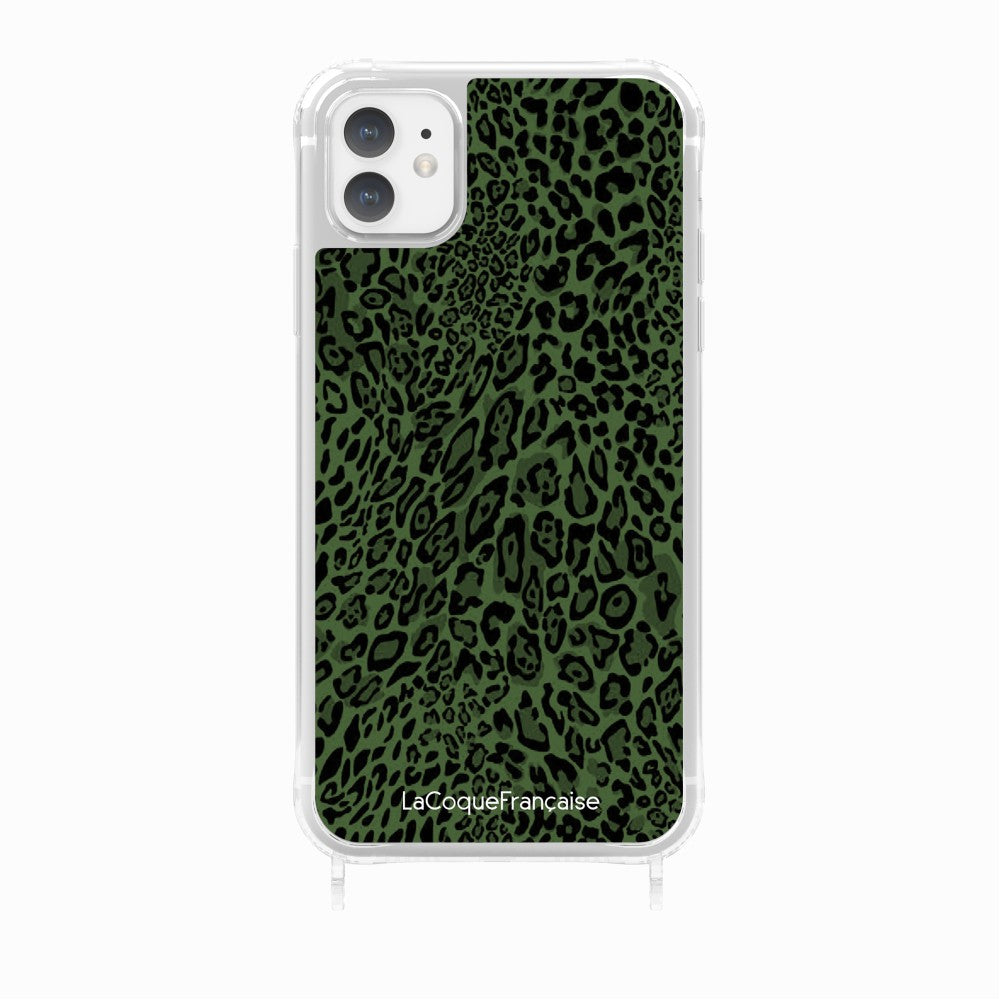 Green Leopard Print Ring Case