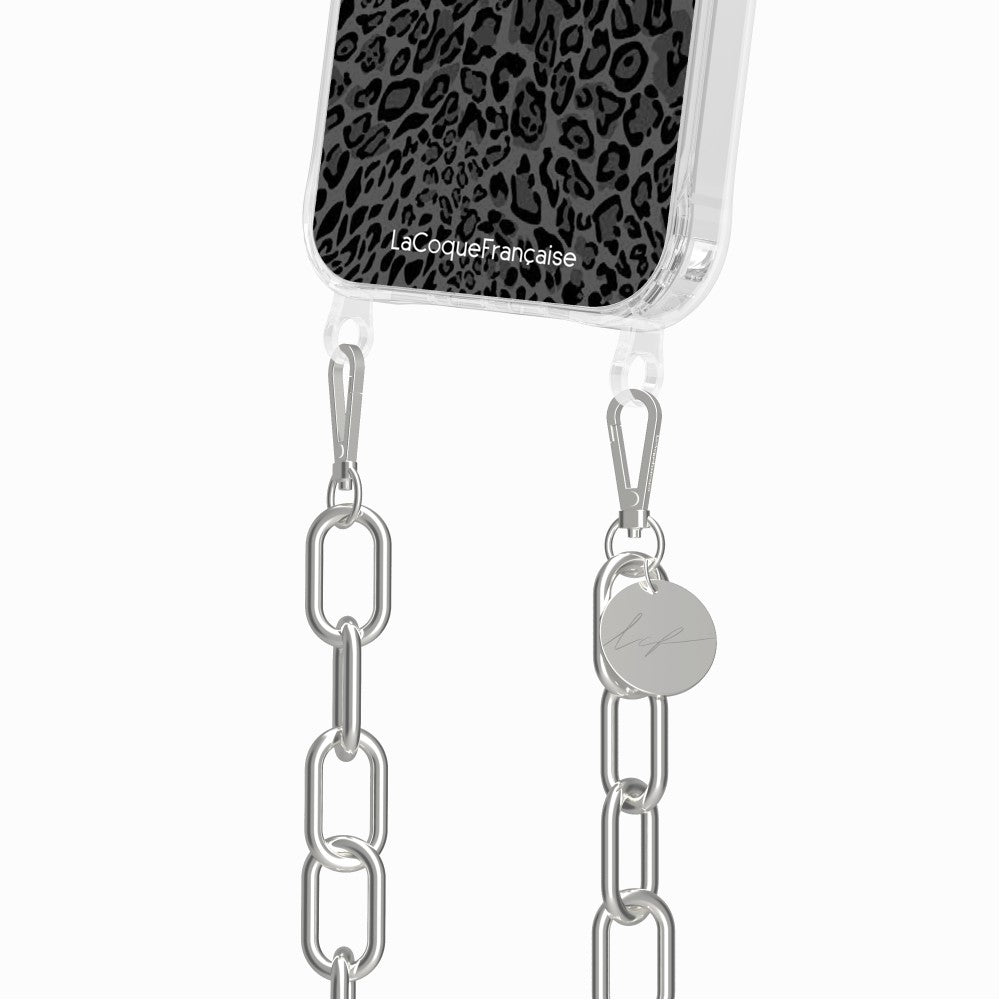 Coque Anneaux Imprimee Leopard Gris - 75