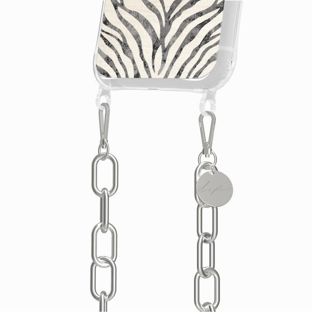 Coque Anneaux Imprimee Zebre Noir