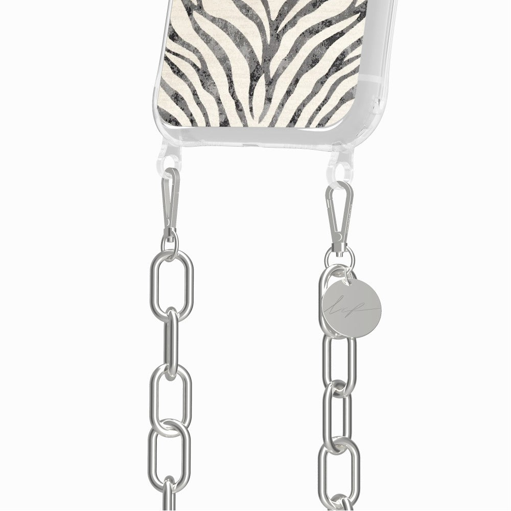 Coque Anneaux Imprimee Zebre Noir