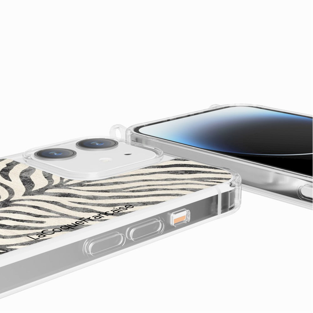 Coque Anneaux Imprimee Zebre Noir