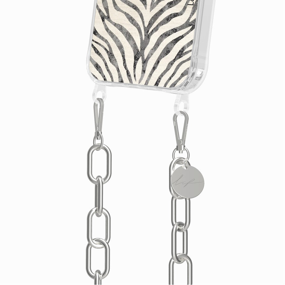 Coque Anneaux Imprimee Zebre Noir