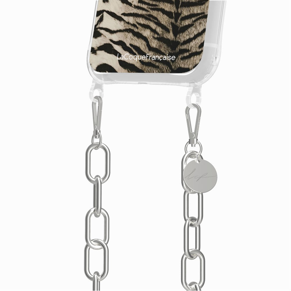 Coque Anneaux Imprimee Zebre Gris