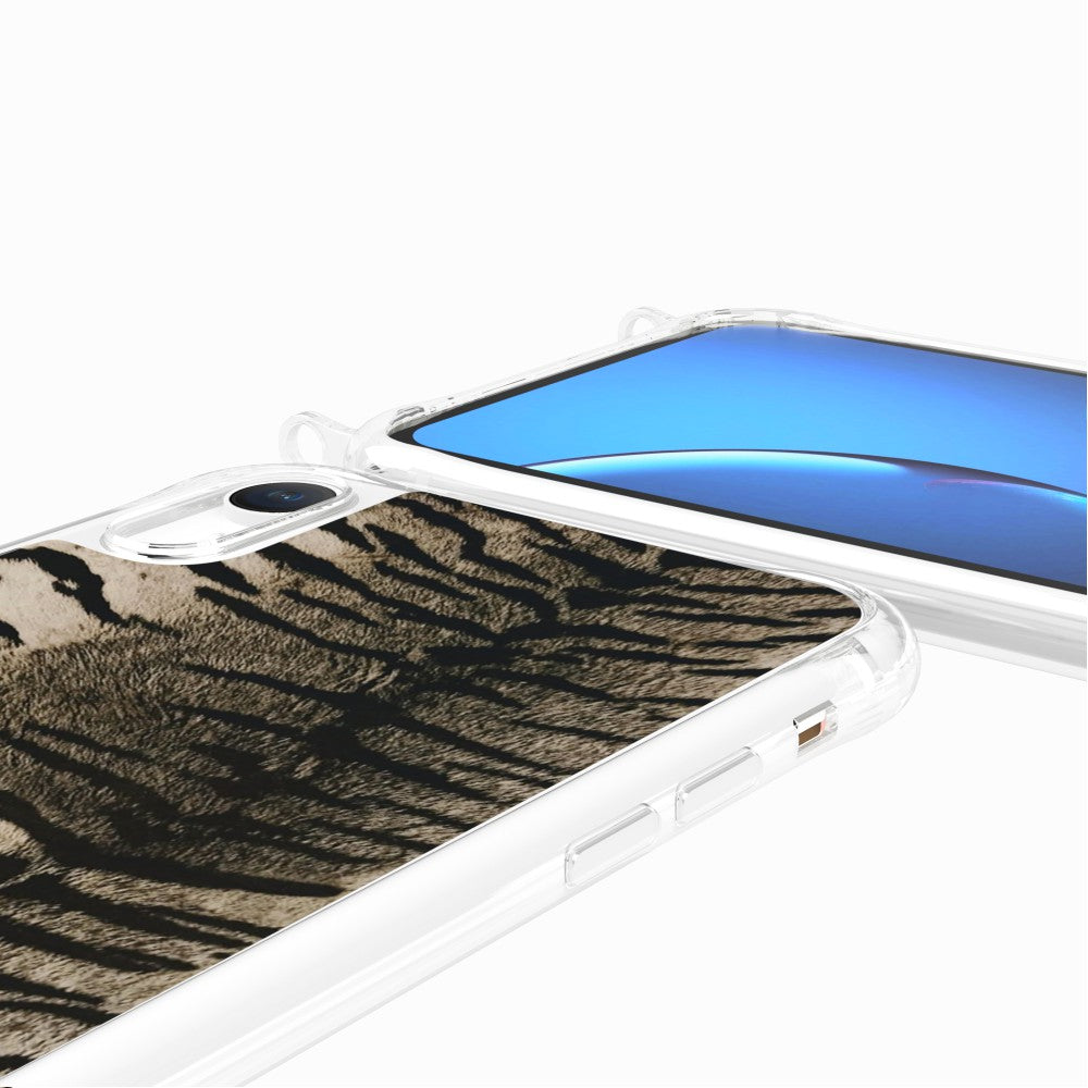 Coque Anneaux Imprimee Zebre Gris