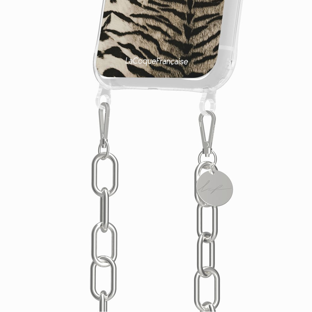 Coque Anneaux Imprimee Zebre Gris