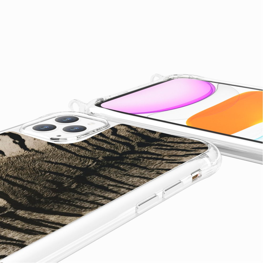 Coque Anneaux Imprimee Zebre Gris