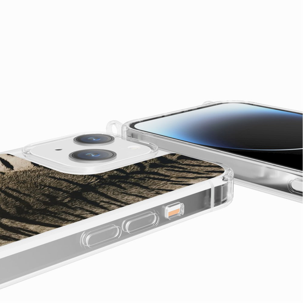 Coque Anneaux Imprimee Zebre Gris