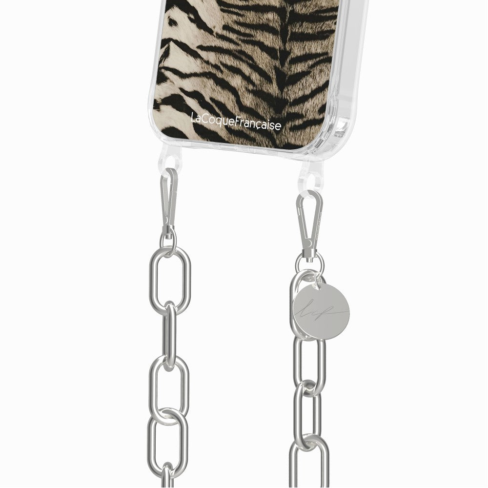 Coque Anneaux Imprimee Zebre Gris