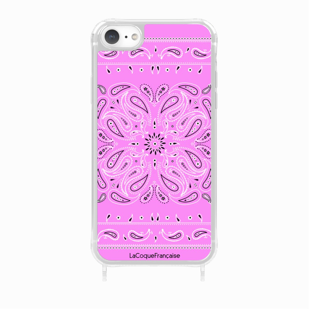 Coque Anneaux Imprimee Bandana Rose