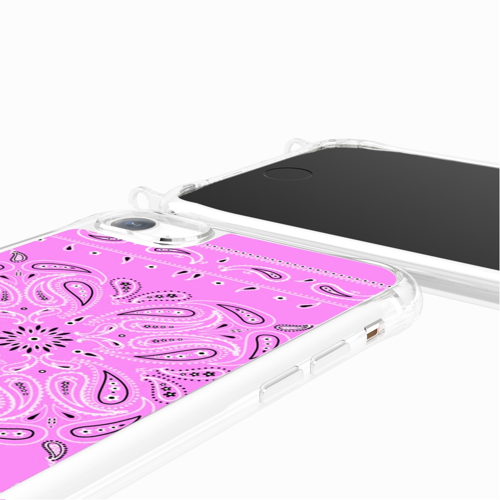 Coque Anneaux Imprimee Bandana Rose - 89