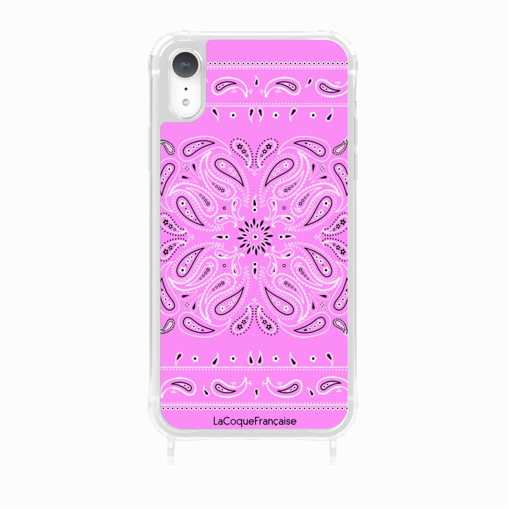 Coque Anneaux Imprimee Bandana Rose