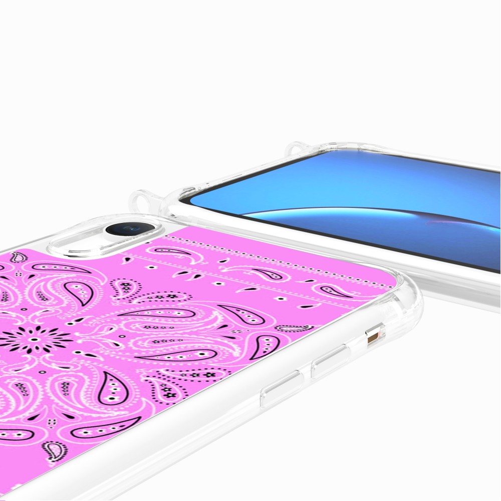 Coque Anneaux Imprimee Bandana Rose - 85