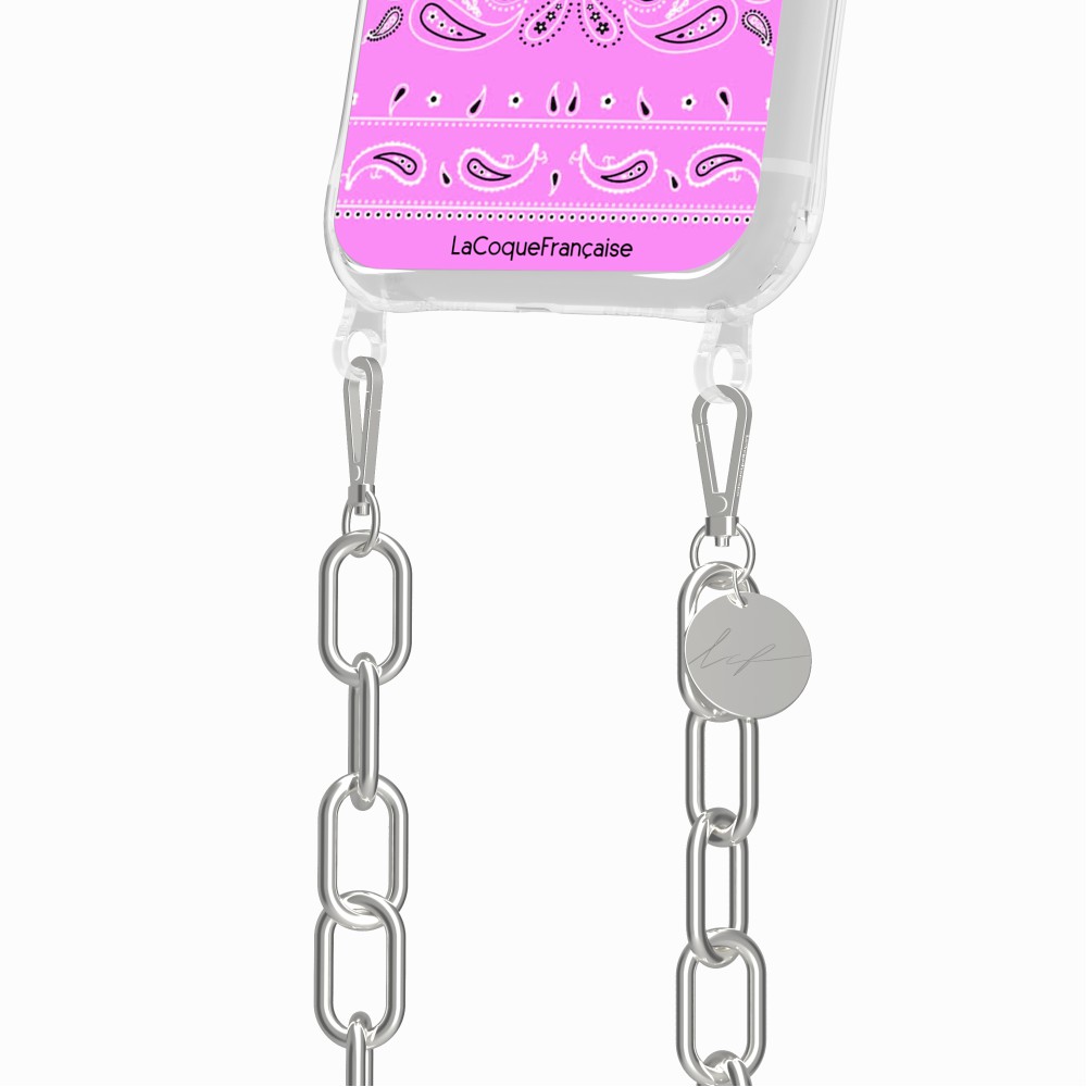 Coque Anneaux Imprimee Bandana Rose - 86