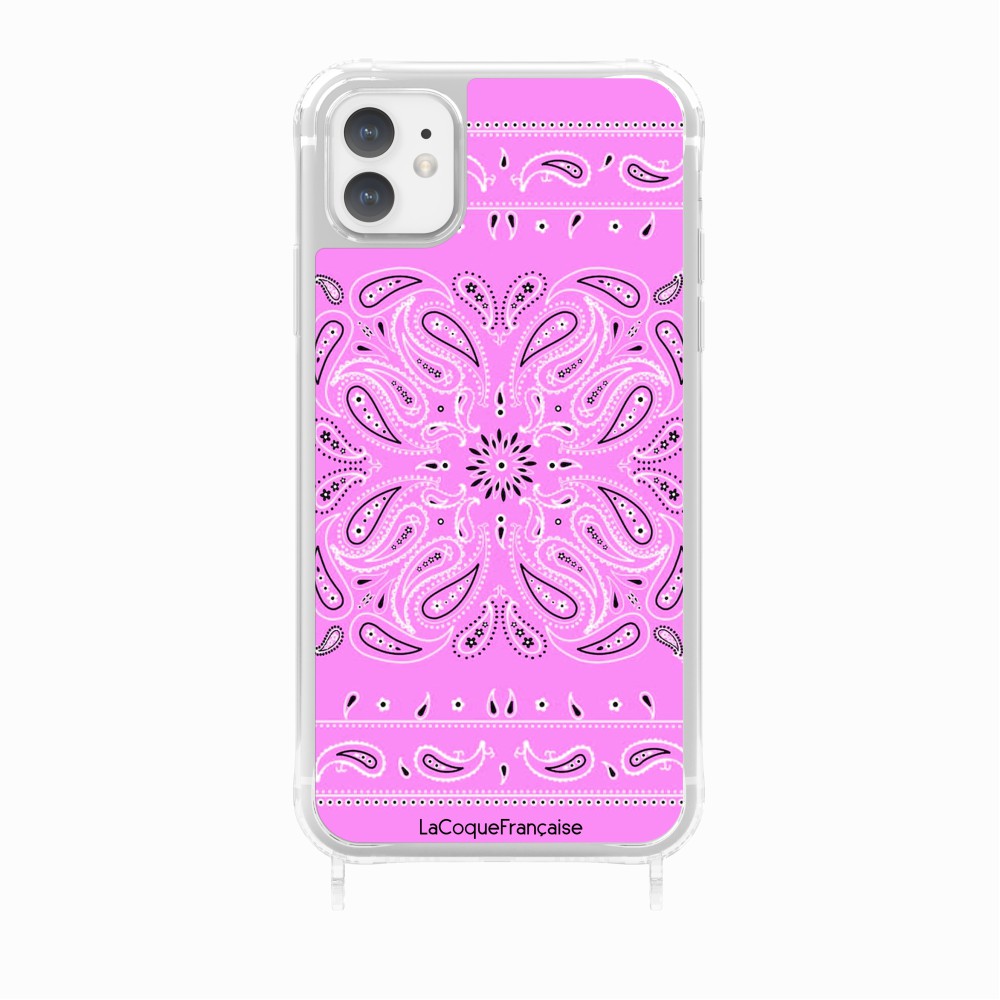 Coque Anneaux Imprimee Bandana Rose