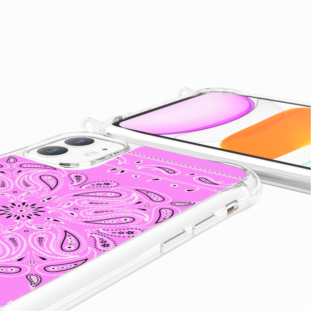 Coque Anneaux Imprimee Bandana Rose - 81