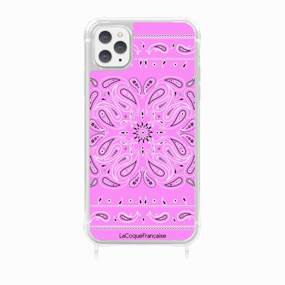 Coque Anneaux Imprimee Bandana Rose