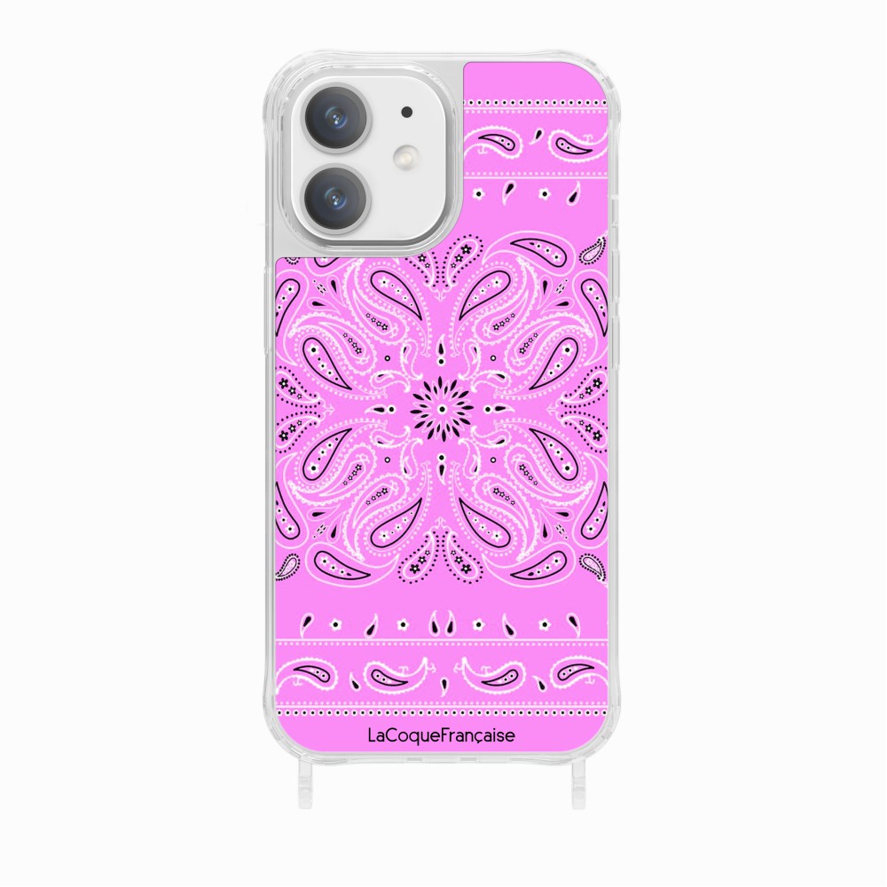 Coque Anneaux Imprimee Bandana Rose