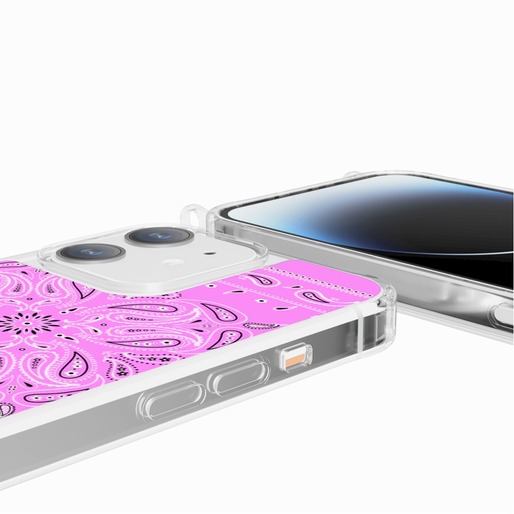 Coque Anneaux Imprimee Bandana Rose - 69