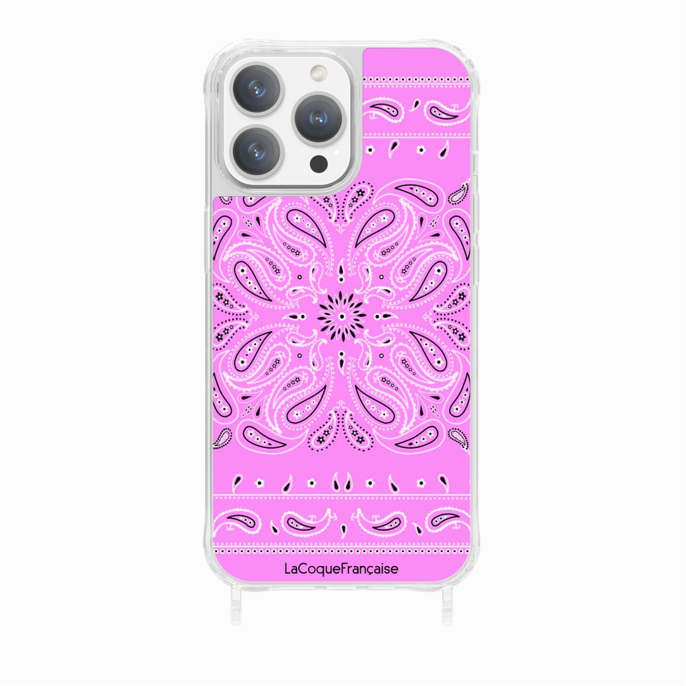 Coque Anneaux Imprimee Bandana Rose