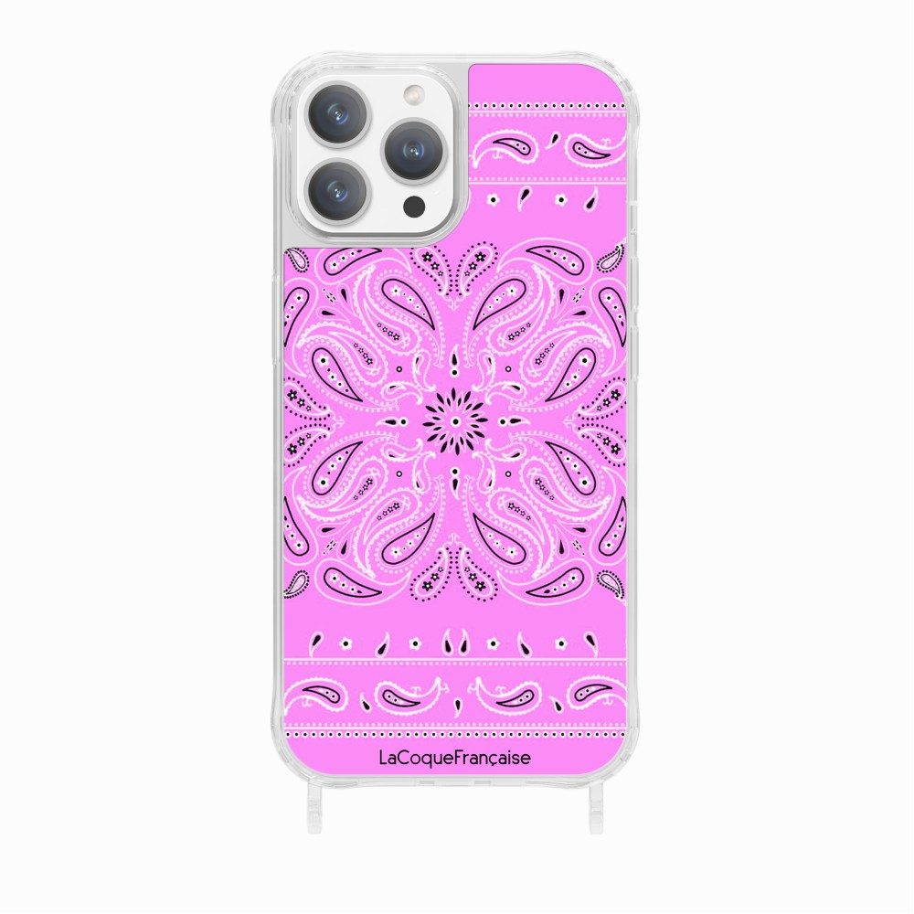 Coque Anneaux Imprimee Bandana Rose