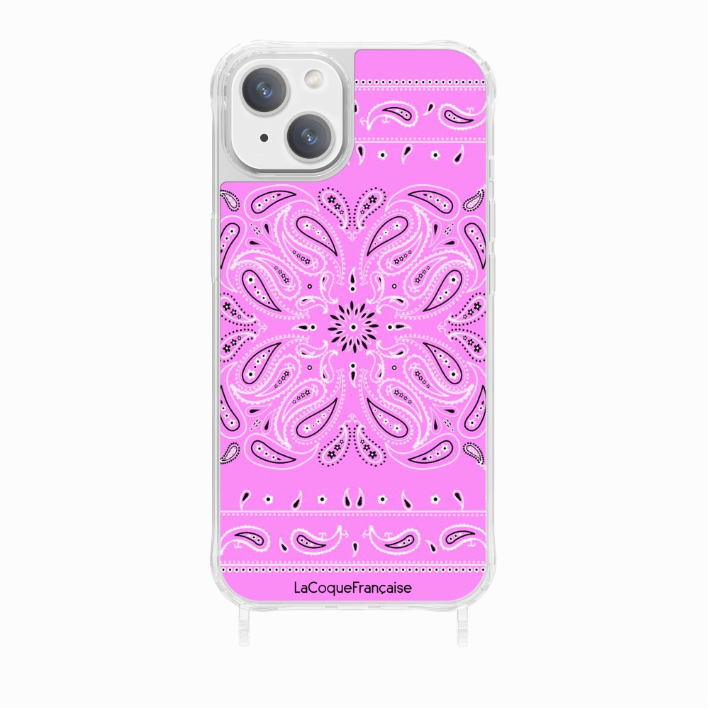 Coque Anneaux Imprimee Bandana Rose