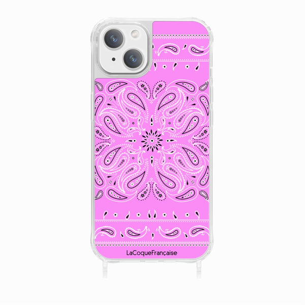 Coque Anneaux Imprimee Bandana Rose