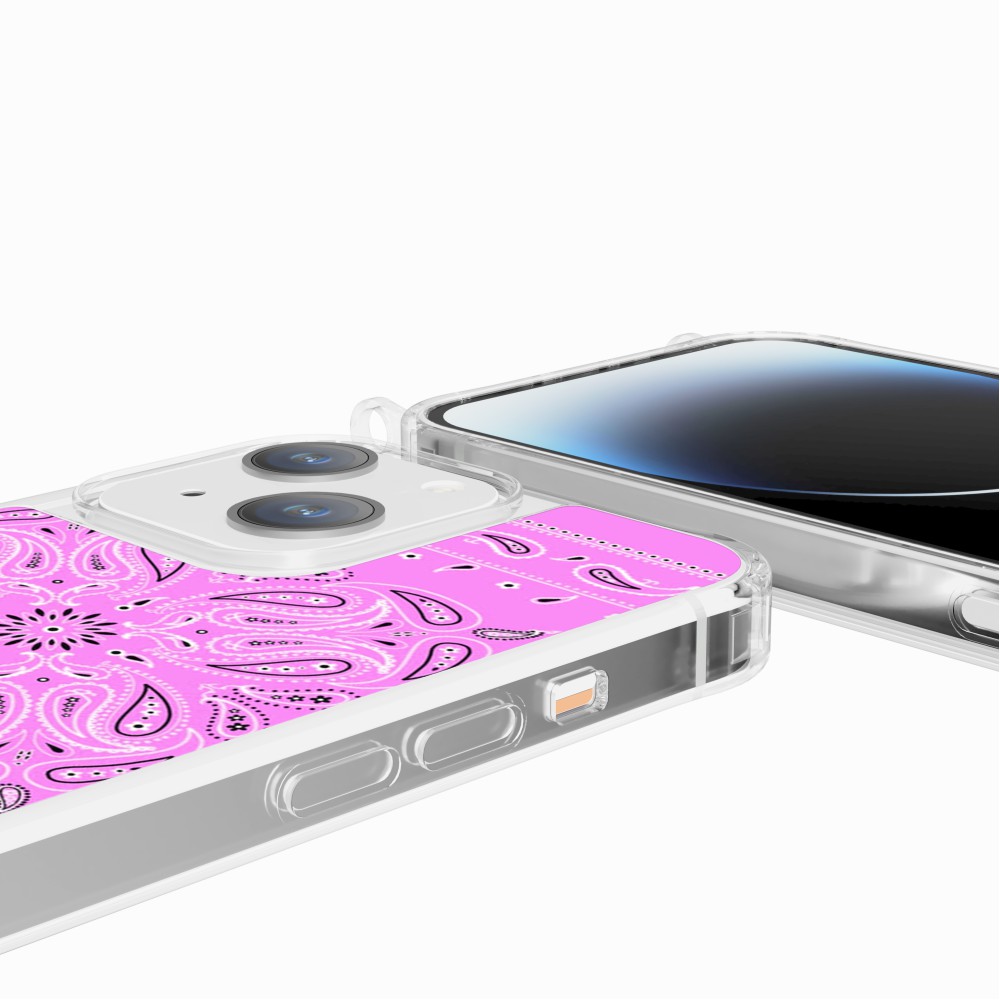 Coque Anneaux Imprimee Bandana Rose - 33