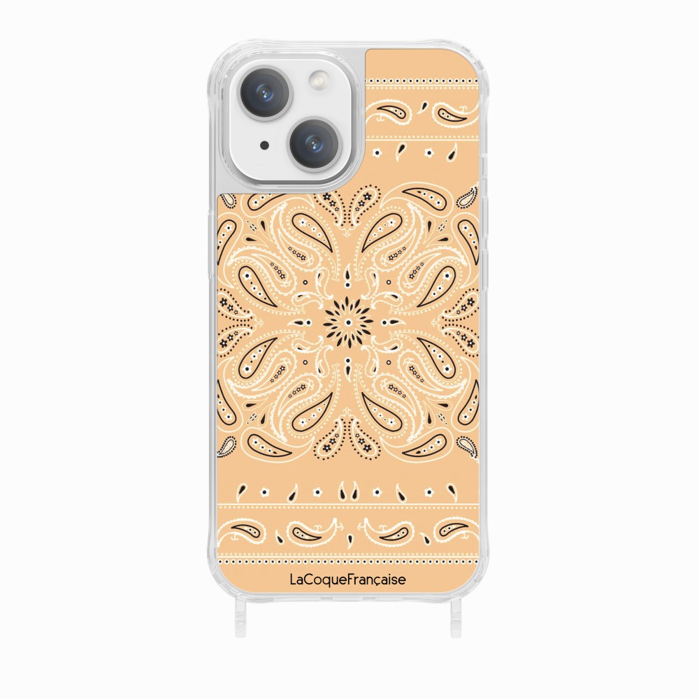 Coque Anneaux Imprimee Bandana Beige