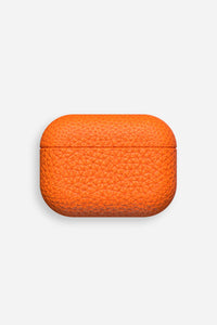 Coque Airpods Pro Cuir Orange