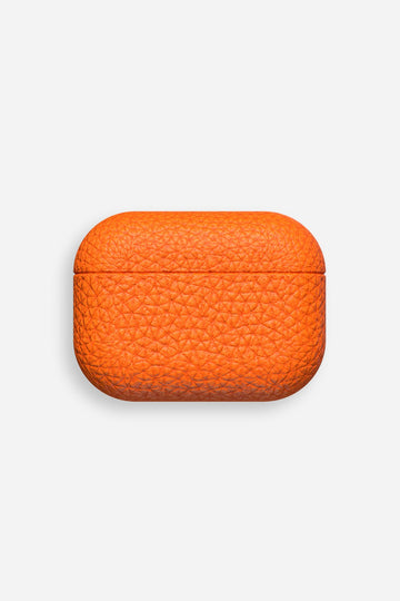 Coque Airpods Pro Cuir Orange