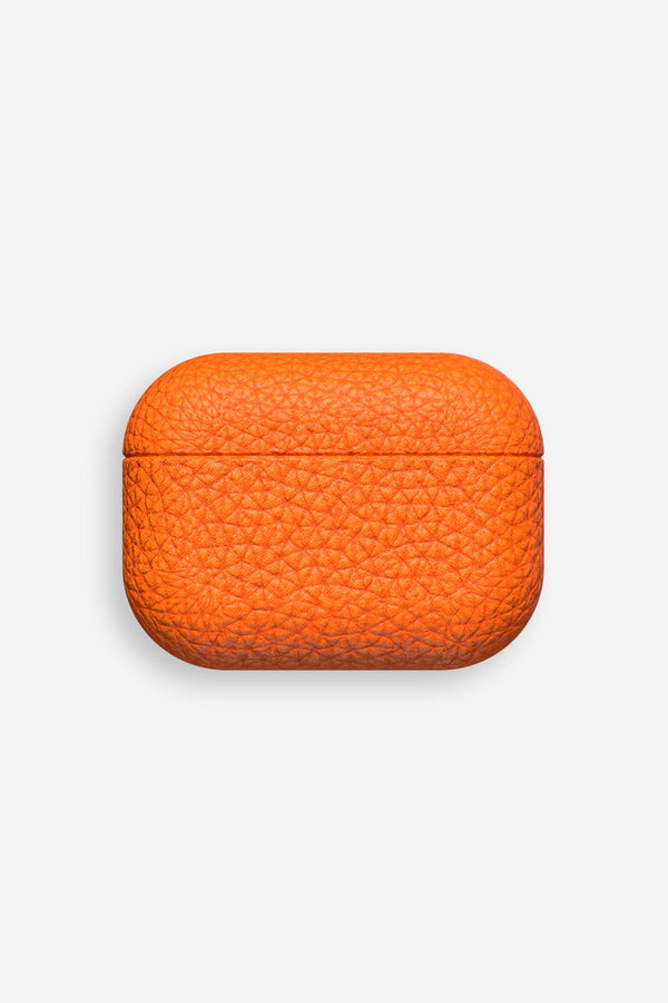 Coque Airpods Pro Cuir Orange