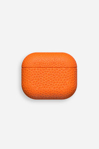 Coque Airpods 3 Cuir Orange