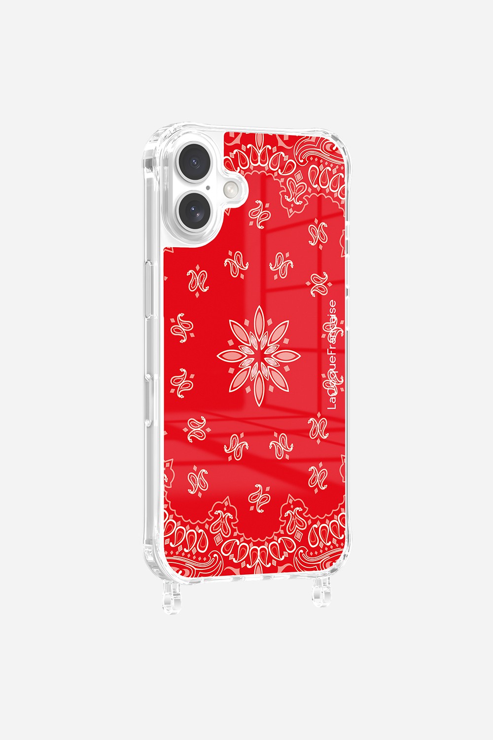 Red Bandana Printed Rings Case