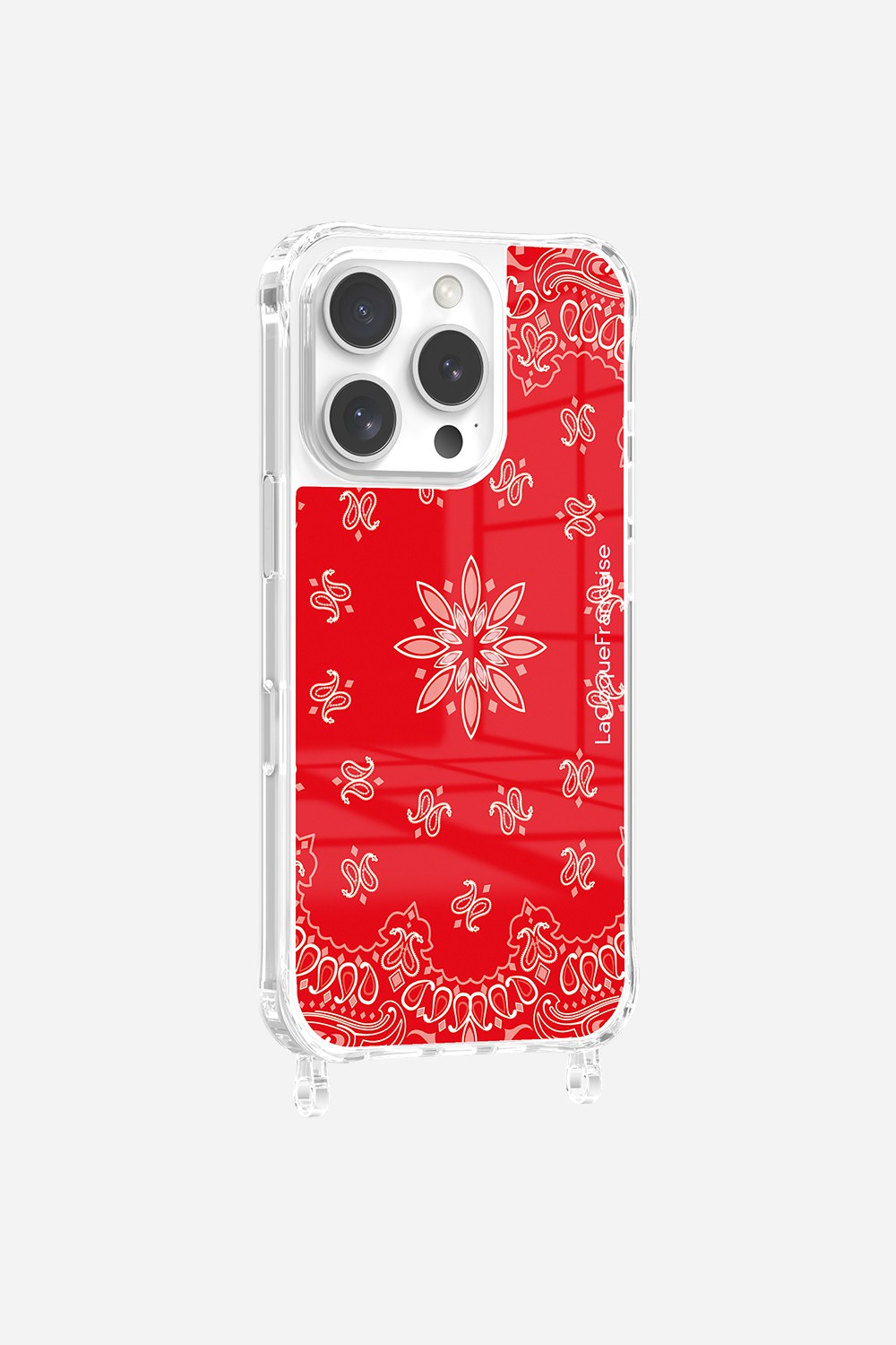 Coque Anneaux Imprimee Bandana Rouge - 3