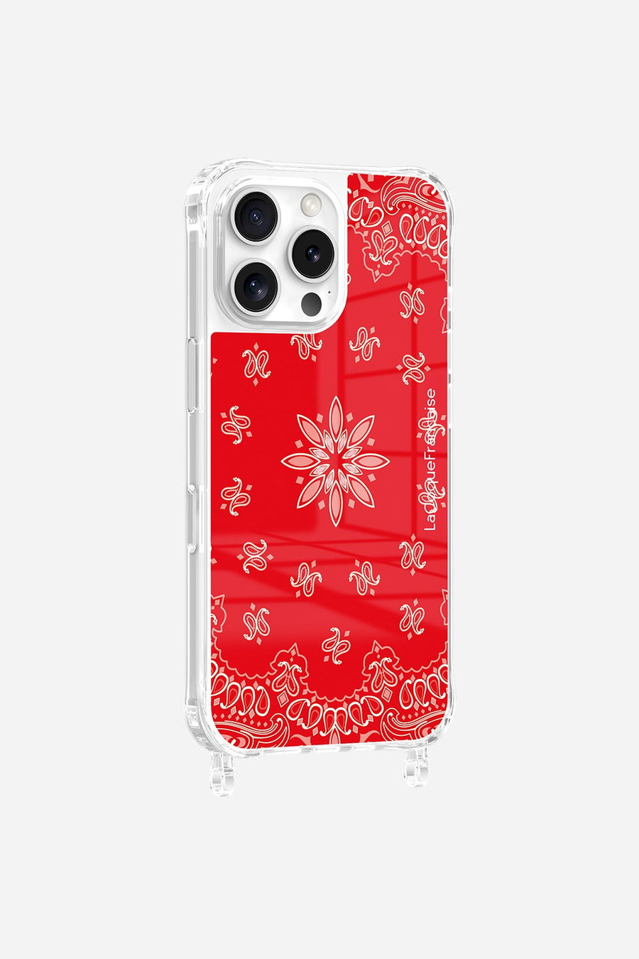 Coque Anneaux Imprimee Bandana Rouge - 4